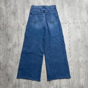 Express Relaxed Wide Leg Super High Rise Blue Denim Jeans‎ Women's 6R